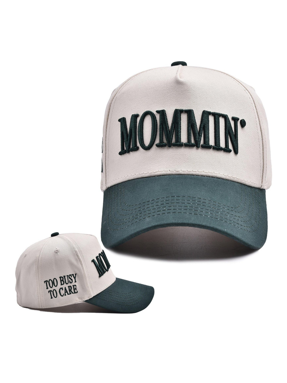 Mommin Trucker Hat for Women Embroidered Mom Baseball | Khaki Green | Size OS